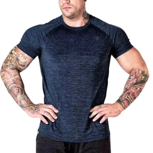 Men's Summer Casual Wear Woven Short Sleeve Breathable Compression T-Shirts Performance Fit <b>Athletic</b> OEM Slim Fit Shirt - Product Image 1