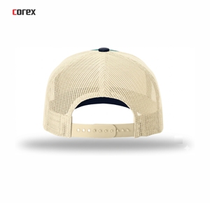 Custom Trucker <b>Hat</b> 5-Panel Mesh Breathable Adjustable Unisex Casual Spring Summer Adult Green Beige <b>Navy</b> - Product Image 5