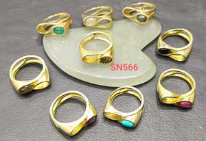 Imitation Bohemia Christian <b>Cluster</b> Brass Rings Gold Plated Unisex Gift Jewelry Wholesale Factory Price - Product Image 4