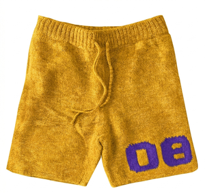 Shorts en mohair OEM de luxe, style streetwear, en mélange de laine pelucheuse, marque privée, fournisseur mondial, usine - Product Image 2