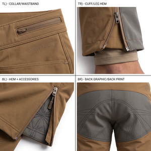กางเกงล่าสัตว์ผู้ชาย 3 ชั้น ผ้า softshell ยืดได้ 4 ทิศทาง กันน้ำ สำหรับเดินป่าและกิจกรรมกลางแจ้ง - Product Image 4