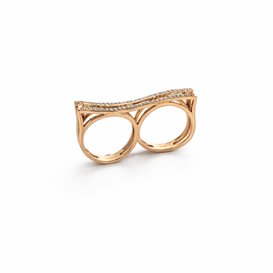 Namivaa Autre Micro Insert Vague Double Bande Anneau Femmes Moderne Empilable Mariage Fiançailles Fête Fine Jewelry Finition Polie - Product Image 4