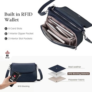 Shagaf Sports Wear Brown Genuine Leather Unisex Crossbody <b>Bag</b> Buckle Closure Adjustable Strap Durable Lightweight Casual Style - Product Image 4