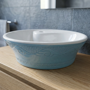 Modern Ceramic Vessel Sink Brown Square Oval Artistic Countertop Bathroom Vanity Wash Basin Bowl - Product Image 3