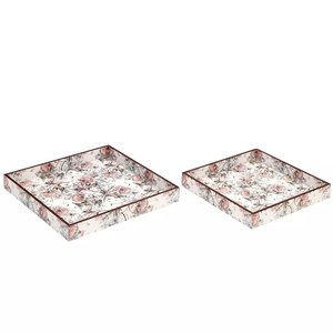 Modern Wooden Tabletop Tray Raised Edges Star Crafts India Dishwasher <b>Microwave</b> Safe for Beverages Candles Decorative Serving - Product Image 4