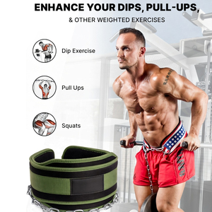 Ceinture de musculation en néoprène EVA avec chaîne pour haltérophilie, tractions, powerlifting, musculation, entraînements, améliore la force et les gains musculaires - Product Image 2