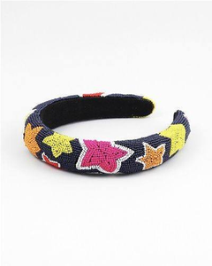 Diadema de Lujo para Mujer, Diseño 2024, Satén, Bordada con Flores y Cuentas, con Nudos - Product Image 5