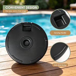 81 Lb Heavy Duty Fillable Patio <b>Umbrella</b> <b>Base</b> Water or Sand Weighted <b>Stand</b> for Market <b>Umbrellas</b> Fits 1.0-2 Inch Pole Diameter - Product Image 5