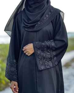 Kimono décontracté pour femmes élégant et modeste brodé à la main Abaya XXL taille bouton vêtements pour adultes fait à la main Style musulman - Product Image 1