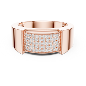 Anillo de Sello de Lujo para Hombre con Moissanita Pavé y Engaste Seguro de Piedras, Joyería Fina de Diseño Personalizado, Anillo de Declaración para Él - Product Image 1