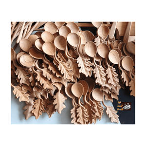 Lot de cuillères de cuisine vintage en bambou, finition miroir, 10 ml, durables, résistantes à la chaleur, ustensiles de cuisine à long manche pour service en gros - Product Image 1