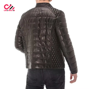 เสื้อแจ็คเก็ตหนังผ้าใบสำหรับผู้ชายสำหรับฤดูหนาว คอตั้งแบบซิป แต่งขนแกะ ระบายอากาศได้ดี ไซส์ใหญ่ ขายส่ง - Product Image 3