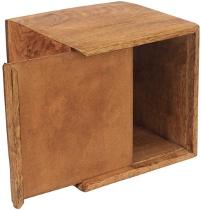 Boîte à mouchoirs carrée en bambou - Distributeur de mouchoirs écologique - Support/organisateur décoratif pour salle de bain, bureau - Product Image 2