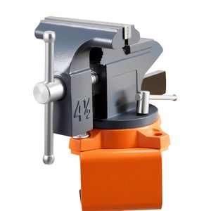 Morsa da banco portatile da 4,5 pollici con base girevole a 270 gradi, morsetto a sgancio rapido in ghisa, morsetto da banco in acciaio - Product Image 1