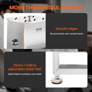 Miscelatore Manuale per Carne con Serbatoio Fisso in Acciaio Inox da 10L, per Lavorazione di Fino a 15 Libbre di Carne, Attrezzatura per Miscelare Salsicce - Product Image 6