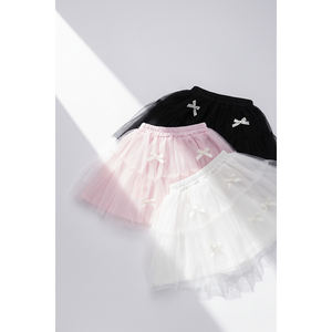 Falda de Lazo Coreana OZKIZ para Niñas de 2 a 6 Años, Mini, Primavera/Otoño, Venta al por Mayor, Tela de Gasa - Product Image 1