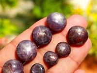 Magnifique Cabochon de Rubis Étoilé Ancien de Qualité Supérieure, Pierre Naturelle de Grande Taille pour la Fabrication de Bijoux, Rubis Étoilé avec Expertise Tierce