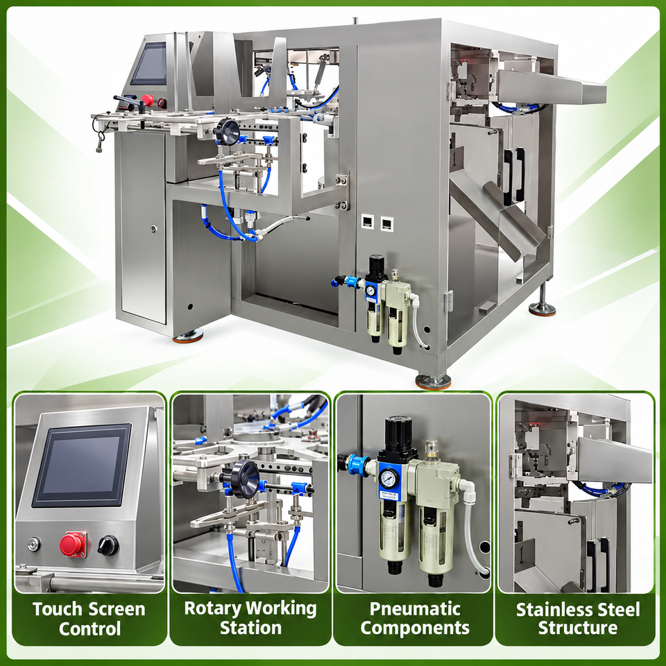 Automatic Powder Granule Pouch Packaging Machine Rotary Type with High ...