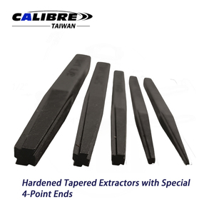 Juego de 5 extractores de tornillos rotos cónicos estriados TAIWAN CALIBRE - Product Image 3