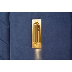 Letto King Size Imbottito in Velluto con Robuste Doghe in Legno e Testiera Wingback, Non Richiede Rete a Doghe - Product Image 1