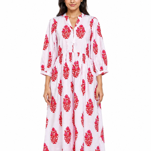 Beautiful floral Cotton Block Printed dress Dress For Casual wear Hand Block Printed Dress - Product Image 1