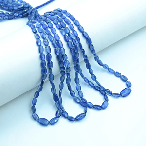 Perles de kyanite naturelle AAA+ en forme de pépite facettée, 5*7 mm, brin de 16 pouces pour la fabrication de bijoux - Product Image 1