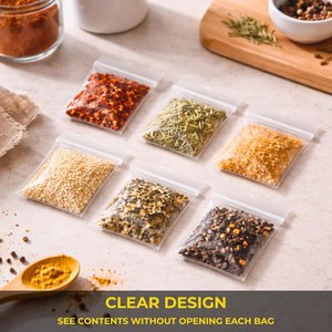 Clear Transparent PE <b>Zip</b> Lock <b>Bags</b> with Strong Seal, Durable & Recyclable, Custom Size for Food Grade and Packaging Solution - Product Image 3