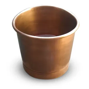 Baignoire ronde de 39 pouces en cuivre finition antique pour spa à domicile de luxe, bain relaxant et utilisation en salle de bain, prix de gros - Product Image 5