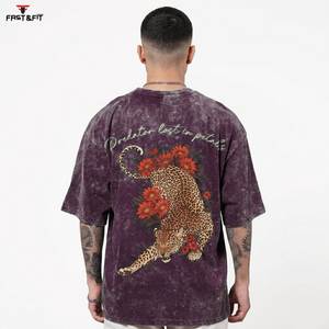 Camiseta de Manga Corta con Cuello Redondo para Hombre, Lavado Ácido, de la Mejor Calidad, Nueva Llegada, Precio al por Mayor - Product Image 6
