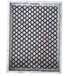 ถาดเสิร์ฟทรงสี่เหลี่ยมผืนผ้า งานฝีมือประณีต ตกแต่งด้วยลายกระดูก ขัดเงาอย่างดี สำหรับใช้ในโรงแรม ร้านอาหาร และครัว ยี่ห้อ AMGE - Product Image 2