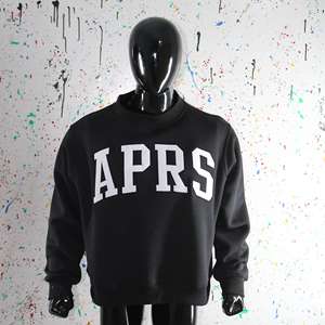 Sudadera APRS BLACK con Cuello Alto, 100% Blanca, Apliques Bordados, Cuello Ancho, Hilos Finos - Product Image 4