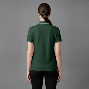 Nouvelle Arrivée Chemise de Golf Classique pour Femme 100% Coton Respirante et Tendance à Motif Uni pour l'Été avec Logo Personnalisé - Product Image 3
