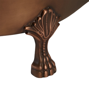Baignoire autoportante en cuivre à pattes de chat, finition nickel, pour hôtels, complexes hôteliers, spas, villas et design d'intérieur - Product Image 4