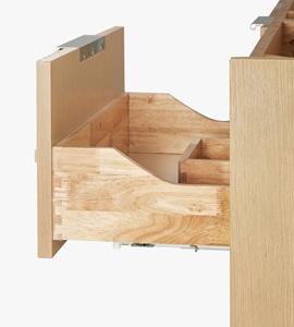 Meuble de salle de bain Lydia 61 pouces avec double vasque, en chêne naturel, directement de l'usine au Vietnam - Product Image 6