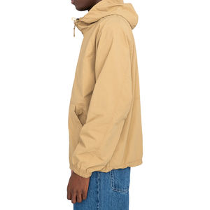 <b>Men</b> Hooded Windbreaker <b>Jacket</b> Lightweight Casual Zipper Front Solid Color Polyester Autumn Wear - Product Image 3