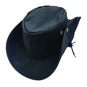 Sombrero de Vaquero Clásico Impermeable con Cera - Sombrero Australiano Occidental para Hombre y Mujer, Color Negro, Logotipo y Diseño Personalizados OEM - Product Image 2