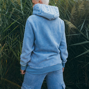 Hoodie professionnel pour femme, tricoté pour l'hiver, personnalisé, en coton épais, délavé à l'acide, coupe oversize, coupe-vent - Product Image 6