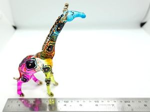 Miniature Monde en Verre Artisanat Nordique Décoration de Table Simple et Créative Girafe Cartoon Pâques Noël - Product Image 3
