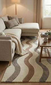 Modern Indoor Handtufted Area <b>Rug</b> with Anti Slip Backing for Bedroom and Living Room <b>Spaces</b> - Product Image 6