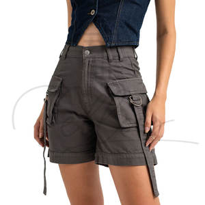 Shorts en jean pour femme de haute qualité, coupe droite, couleur unie, style moulant, vente en gros - Product Image 3