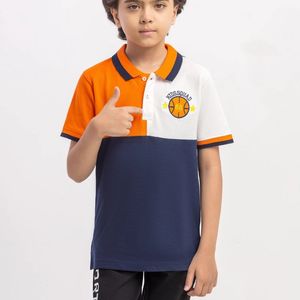 Chemises polo personnalisées pour enfants, garçons, manches courtes, panneaux contrastés, décontractées, sport, uniforme scolaire - Product Image 1