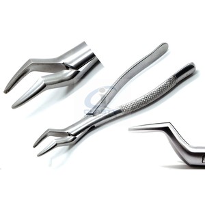 Forceps d'extraction dentaire en acier inoxydable, instrument chirurgical manuel certifié CE Classe I pour la chirurgie buccale - Product Image 3