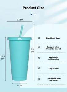 Vaso de Agua de Plástico Personalizado al por Mayor, Vaso Ligero Esmerilado para Bebidas Frías - Product Image 6