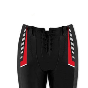 American Football Uniform Set Black <b>Red</b> Jersey Pants Sleeveless V-Neck Moisture Wicking Mesh <b>Material</b> Adult Men's Athletic Wear - Product Image 4