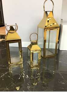 Farol de metal negro con asa, portavelas de hierro portátil, juego de faroles decorativos para el hogar y festividades - Product Image 6
