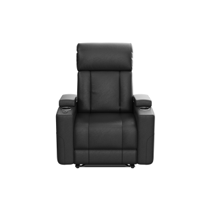 Poltrona reclinabile elettrica Ebony con doppio vano portaoggetti e portabicchieri, colore nero - Product Image 2