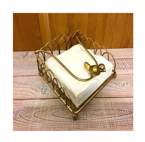 Brass Tissue holder Wedding Restaurant Home Accessories Trendy New Arrival Tissue Stand For <b>Table</b> Decorative - Product Image 1