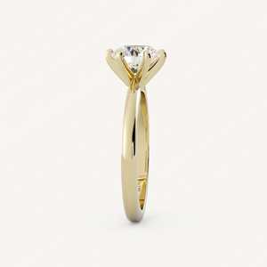 Anillos de Compromiso de Oro Sólido de 14k y 18k con Diamantes Cultivados en Laboratorio, Corte Redondo, Seis Puntas, Solitario, Joyería Fina para Uso Diario, Venta al Por Mayor - Product Image 5