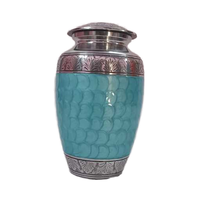 Urnas de Cremación de Latón Modernas Art Deco Hechas a Mano y Personalizadas con Capacidad de 1-2L para Cenizas Humanas, Urnas Funerarias Conmemorativas con Esmalte Agrietado