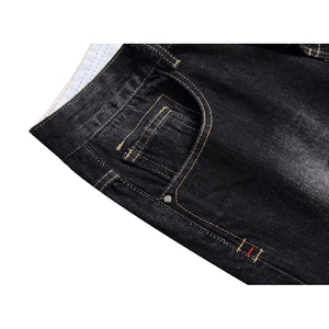 Shorts en toile pour hommes sur mesure de haute qualité, déchirés, avec broderie appliquée, motif uni, respirants, écologiques, 100% coton - Product Image 5